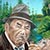 Miniature de Innu devant une rivi�re
