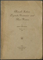 Miniature de Abenaki Indian Legends, Grammar and Place Names