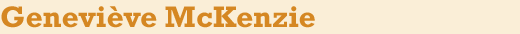 Genevi�ve McKenzie